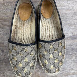 Gucci Supreme GG Bee Espadrille Flats